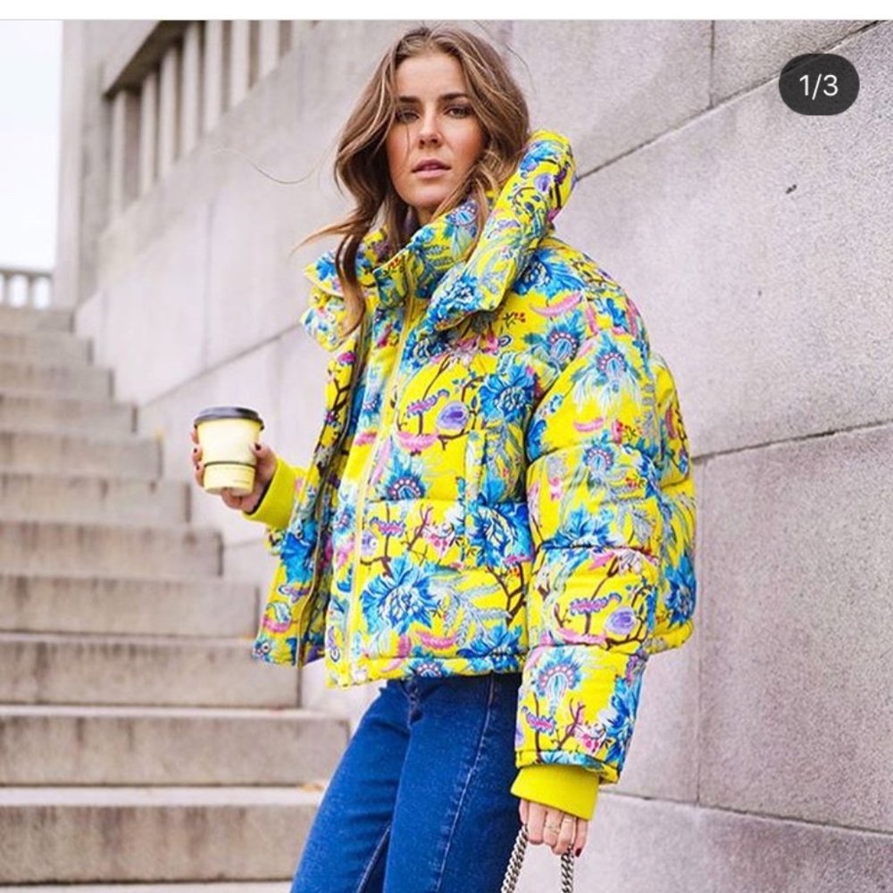 H&M Floral Puffer Jacket